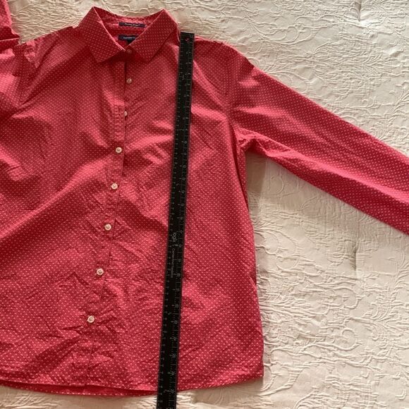 ‎Lands' End Pink Button Down shirt women's size 14 Tall - Picture 5 of 6